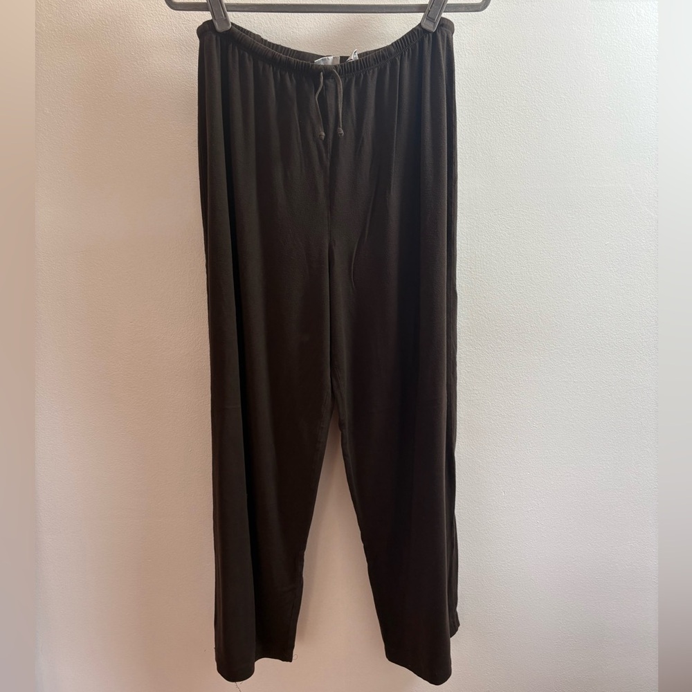 Chico’s Brown Straight Leg Drawstring Stretch Pants 3 (XL)